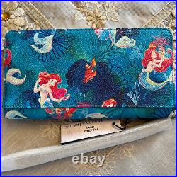 Disney Dooney & and Bourke The Little Mermaid Wallet Wristlet Ariel NWT 2023