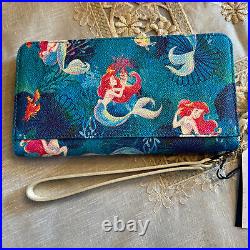 Disney Dooney & and Bourke The Little Mermaid Wallet Wristlet Ariel NWT 2023