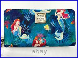Disney Dooney & and Bourke The Little Mermaid Wallet Wristlet Ariel NWT C 2023