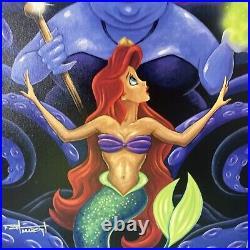 Disney Fine Art Canvas LE Little Mermaid The Whisper Ursula Ariel By M. Kungl