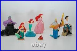 Disney Huge Lot Of 34 Little Mermaid Figurenes Ariel Ursula Eric King Triton