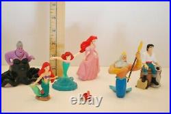 Disney Huge Lot Of 34 Little Mermaid Figurenes Ariel Ursula Eric King Triton