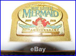 Disney Little Mermaid 10th Anniversary Ariel Framed Pin Set