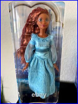 Disney Little Mermaid 6 Dolls ARIEL & 2 SISTERS +PINK & BLUE DRESS +VANESSA NEW