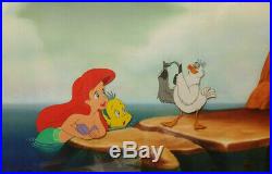 Disney Little Mermaid Ariel, Flounder and Scuttle Limited Edition Cel
