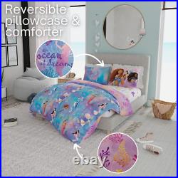 Disney Little Mermaid Ariel Full Size Bedding Super Soft Comforter and Sheet Set