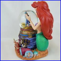 Disney Little Mermaid Ariel Musical Animated Snow Globe Plays Under the Sea