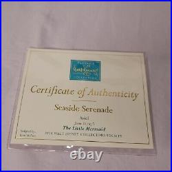 Disney Little Mermaid Ariel Seaside Serenade Figurine Limited Edition 2006 & Pin