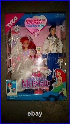Disney Little Mermaid Ariel and Eric Classic Wedding Doll Set NEW