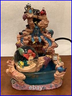 Disney Little Mermaid Under The Sea Snow Globe Water Fountain Vintage WORKS