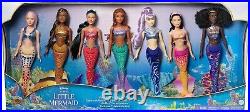 Disney Live Action Little Mermaid Ultimate Ariel Sisters 7-Pack Doll Set NIB