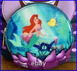 Disney Loungefly Ariel The Little Mermaid Ursula Crystal Ball Backpack NWT