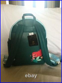 Disney Loungefly Mini Backpack Princess Ariel The Little Mermaid Flounder Grotto
