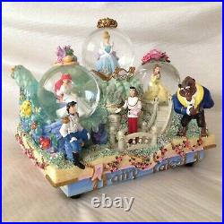 Disney Parade Cinderella Belle Ariel Little Mermaid Figurine Music Snowglobe-MIB
