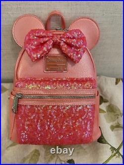 Disney Parks Loungefly Mini Backpack Sequined Little Mermaid Ariels Grotto Coral