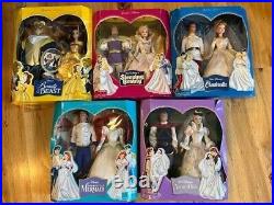 Disney Princess & Prince Belle, Cinderella, Ariel, Sleeping Beauty, Snow White