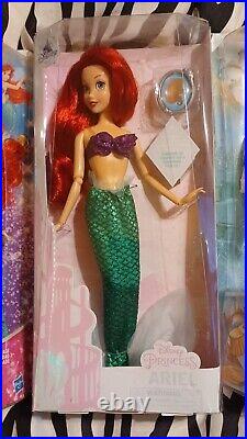 Disney Princess The Little Mermaid Ariel Doll Prince Eric LOT Set