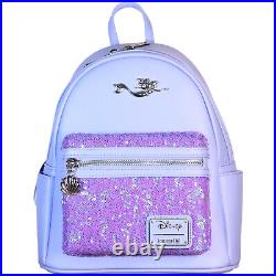 Disney Princess The Little Mermaid Ariel Purple with Sequins Loungefly Backpack