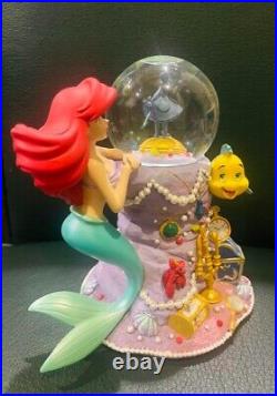 Disney Princess The Little Mermaid Ariel Snow Globe 30th Anniversary 2017 Used