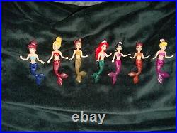 Disney Princess The Little Mermaid Mattel Ariel and Sisters Complete Set Loose