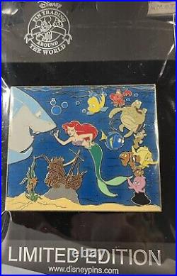 Disney Shopping Little Mermaid & Finding Nemo Ocean Scene LE 500 Jumbo Pin Ariel