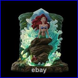 Disney Showcase The Little Mermaid Ariel Crashing Waves Lit Figurine, 9 Inch