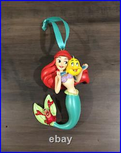 Disney Sketchbook Little Mermaid Ariel with Sebastian & Flounder Ornament 2010