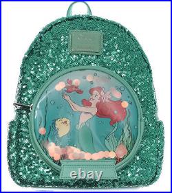 Disney Snow Globe Series Ariel The Little Mermaid Mini Backpack by Loungefly