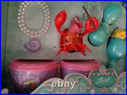Disney Store Ariel Little Mermaid Deluxe Music Set Rare New Sebastian Flounder