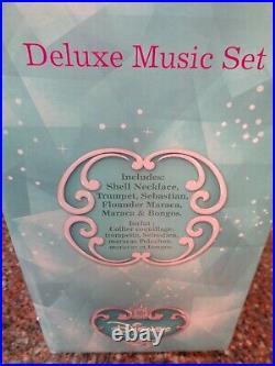 Disney Store Ariel Little Mermaid Deluxe Music Set Rare New Sebastian Flounder