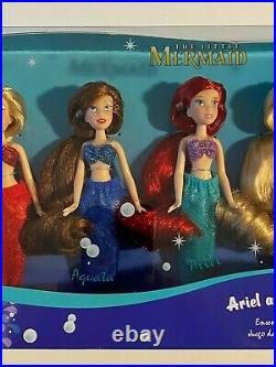 Disney Store Ariel and Sisters Mini Doll Gift Set 2013 The Little Mermaid RARE