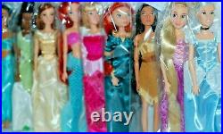 Disney Store Doll, Frozen Elsa/Anna/Rapunzel/Tiana/Jasmine/Pocahontas/Mulan/Snow