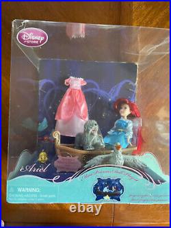 Disney Store Exclusive The Little Mermaid Ariel Mini Princess Doll Playset RARE