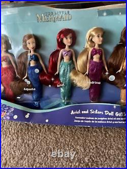 Disney Store Little Mermaid Ariel and Sisters 2013 Mini Doll Set New in Box