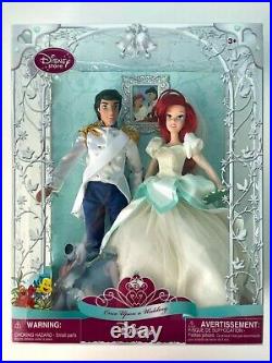 Disney Store Little Mermaid Once Upon a Wedding Ariel & Prince Eric Bride Doll