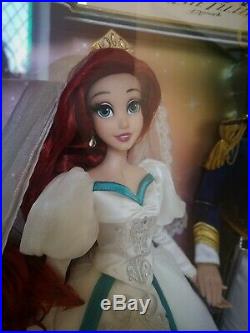 Disney Store Little Mermaid Wedding Ariel and Eric Limited Edition 17 Doll Set
