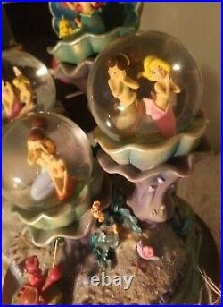 Disney Store The Little Mermaid Ariel And Sisters Snow Globe