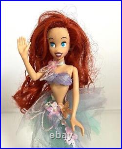 Disney Store The Little Mermaid Ariel Doll Poseable Tail 2007 Retired Rare Used
