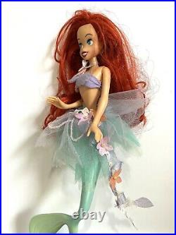 Disney Store The Little Mermaid Ariel Doll Poseable Tail 2007 Retired Rare Used