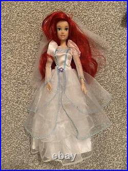 Disney Store The Little Mermaid Doll Set Ariel Eric Ursula Triton Wedding Rare