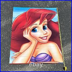 Disney The Little Mermaid Ariel & Sabastian Store Display 2-Sided Banner 5.75 ft