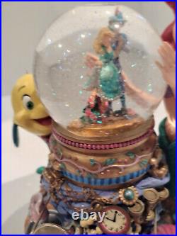 Disney The Little Mermaid Ariel Under the Sea Musical Snow Globe RARE Retired