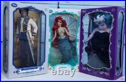 Disney The Little Mermaid, Ariel, Ursula, Prince Dolls, Limited Edition, Bnib