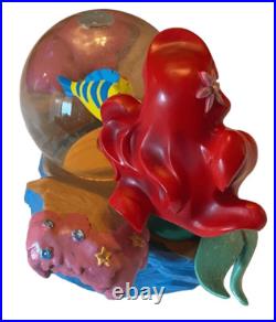 Disney The Little Mermaid Ariel with Flounder Under the Sea Snow globe Music Box Disney The Little Mermaid Ariel with Flounder Under the Sea Snow globe Music Box