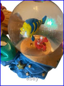 Disney The Little Mermaid Ariel with Flounder Under the Sea Snow globe Music Box Disney The Little Mermaid Ariel with Flounder Under the Sea Snow globe Music Box