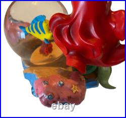 Disney The Little Mermaid Ariel with Flounder Under the Sea Snow globe Music Box Disney The Little Mermaid Ariel with Flounder Under the Sea Snow globe Music Box