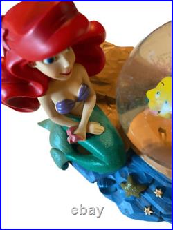 Disney The Little Mermaid Ariel with Flounder Under the Sea Snow globe Music Box Disney The Little Mermaid Ariel with Flounder Under the Sea Snow globe Music Box