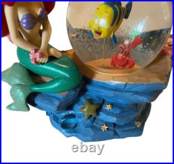Disney The Little Mermaid Ariel with Flounder Under the Sea Snow globe Music Box Disney The Little Mermaid Ariel with Flounder Under the Sea Snow globe Music Box