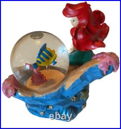 Disney The Little Mermaid Ariel with Flounder Under the Sea Snow globe Music Box Disney The Little Mermaid Ariel with Flounder Under the Sea Snow globe Music Box