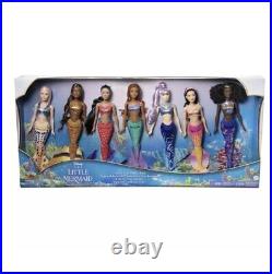 Disney The Little Mermaid Live Action Ultimate Ariel Sisters 7 Pack Doll Set New